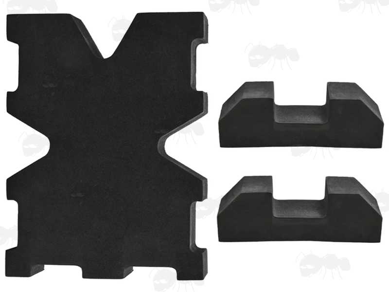 Three Part Black EVA Foam Gun Shooting Benchrest, Shown with The Two Feet / Stand Parts Removed