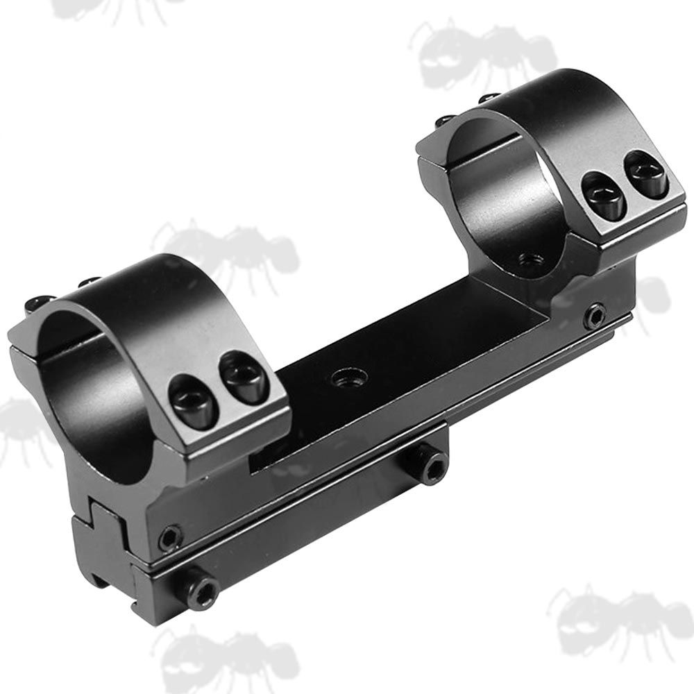 One Piece Extended Reach Dovetail Rail Scope Mount with Adjustable Windage and Elevation