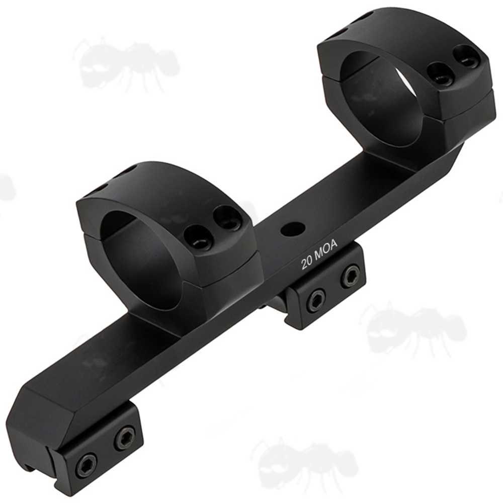 20MOA High-Profile Double Clamped 30mm Scope Rings One Piece Mount for Dovetail Rails