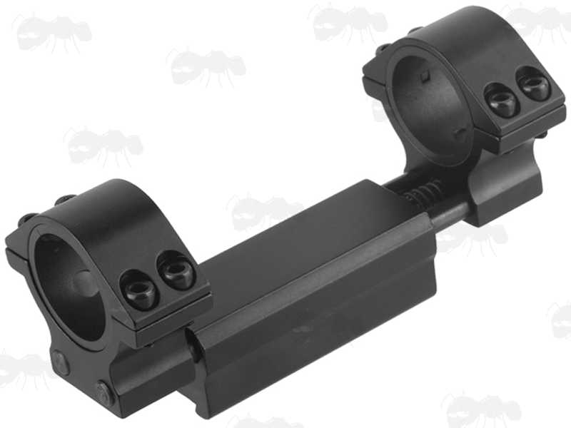 One Piece Scope Mount with Recoil-Damper Spring System for 11mm Wide Dovetail Rails