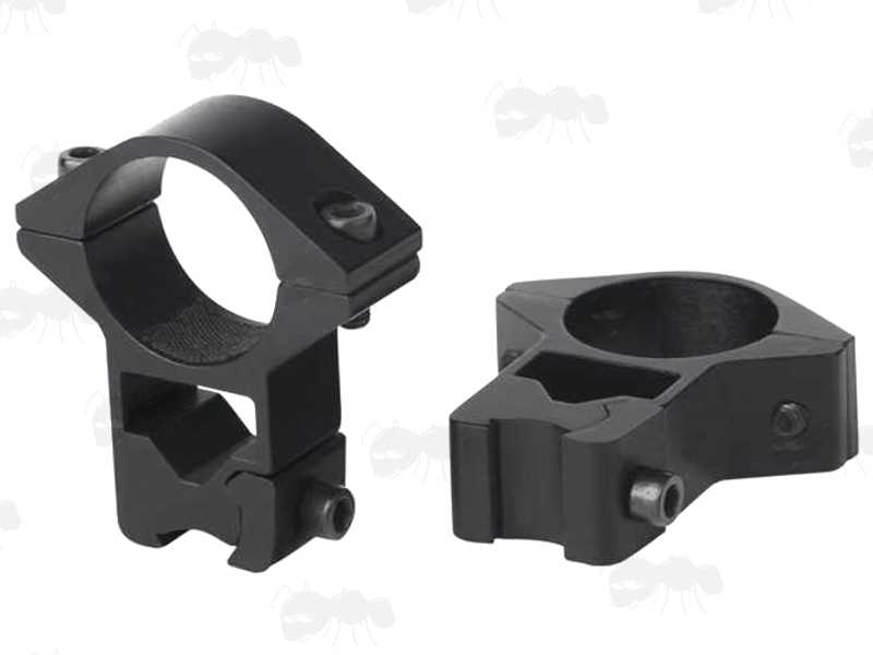 High-Profile See-Thru 25mm Scope Ring for 9.5-11.5mm Dovetail Rails