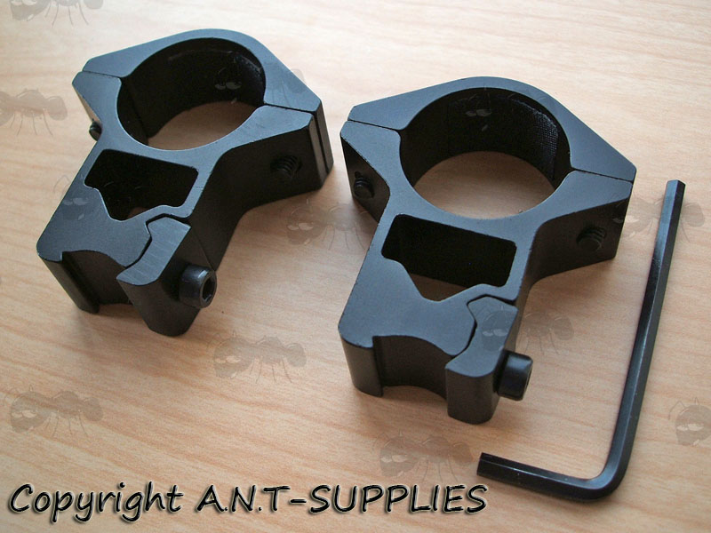 High-Profile See-Thru 25mm Scope Ring for 9.5-11.5mm Dovetail Rails