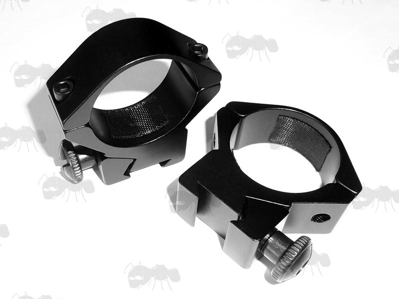 Standard Low Profile 30mm Scope Ring Mounts with Thumbscrews