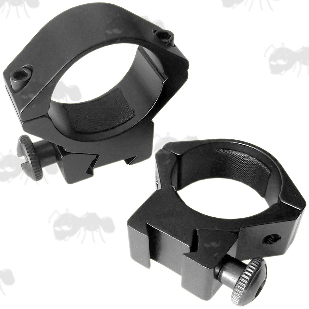 Standard Low Profile 30mm Scope Ring Mounts with Thumbscrews