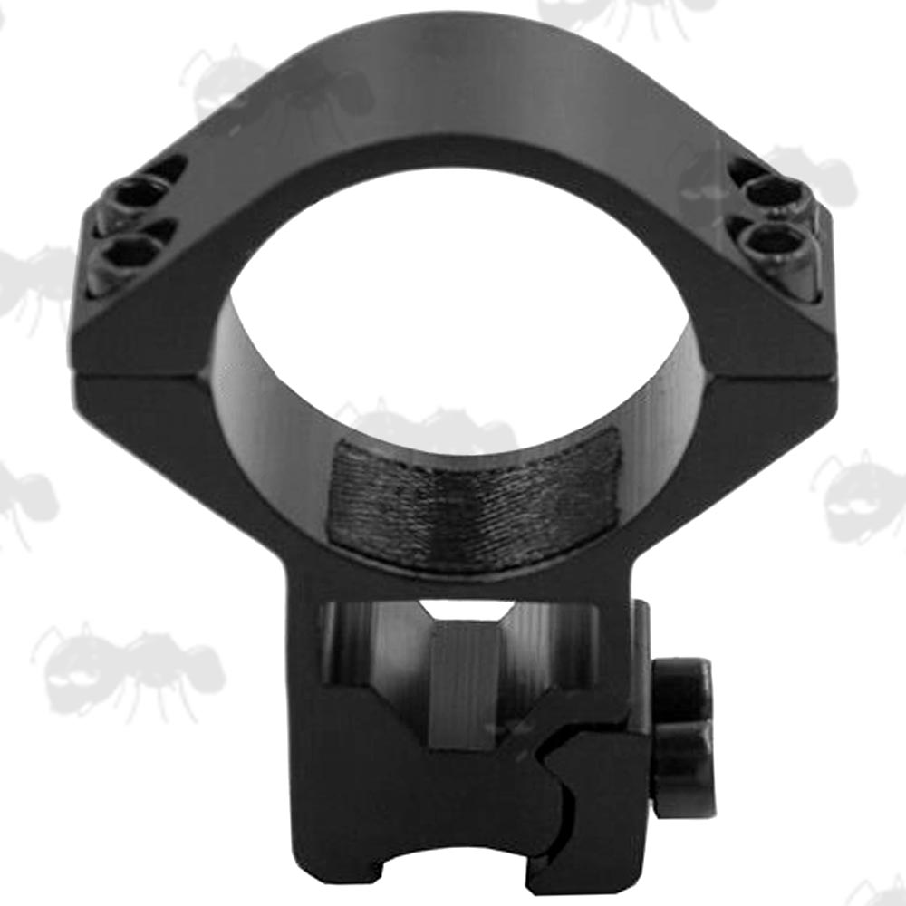 High-Profile See-Through Design Double Clamped 30mm Scope Ring for 9.5-11.5mm Dovetail Rails