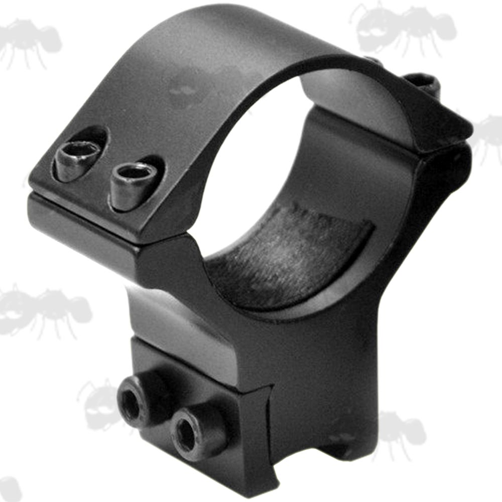 High-Profile Solid Design Double Clamped 30mm Scope Ring for 9.5-11.5mm Dovetail Rails