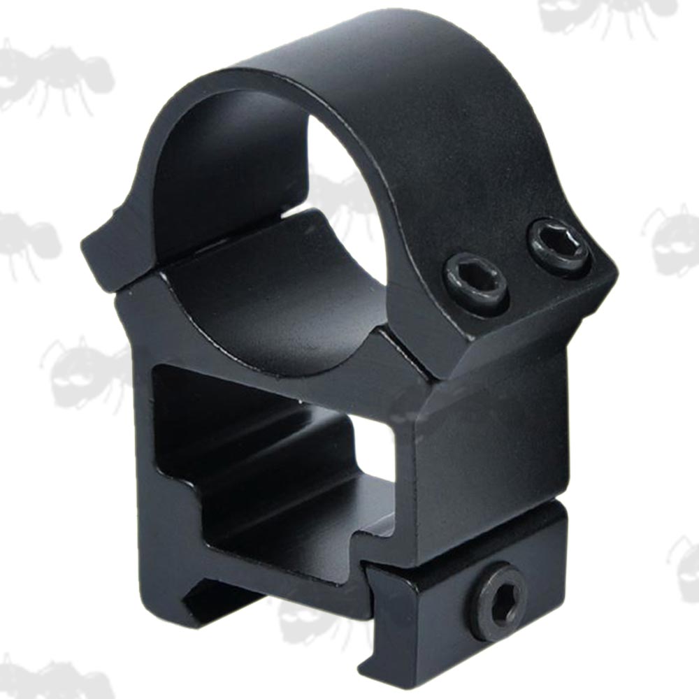 High-Profile Double Clamped Arched 25mm Scope Ring for Weaver / Picatinny Rails