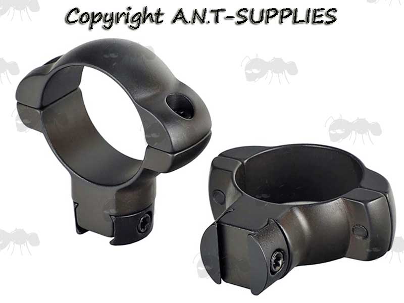 Pair of Steel High Profile Dovetail Rail 30mm Scope Rings