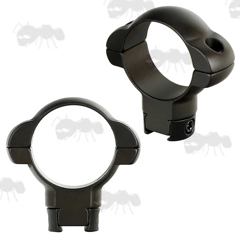 Pair of Steel High Profile Dovetail Rail 30mm Scope Rings