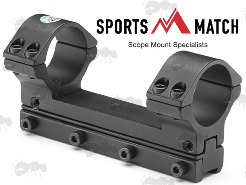 AOP56 Sportsmatch Dovetail Rail One Piece Fully Adjustable High Profile 30mm Diameter Scope Rings