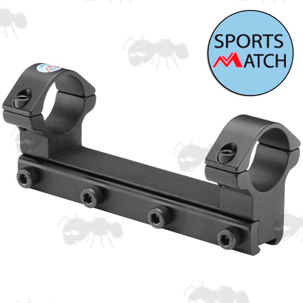 HOP19C Sportsmatch Dovetail Rail One Piece 20MOA Angled High Profile 25mm Diameter Scope Rings