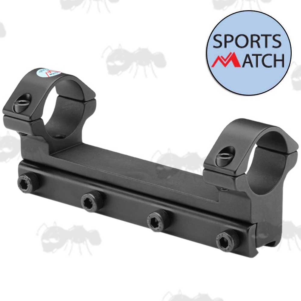HOP23C Sportsmatch 9.5-10.5mm Dovetail One Piece High 25mm Diameter Scope Mount With Hardened Cross Pin For Webley Patriot and FWB Sport Rifles