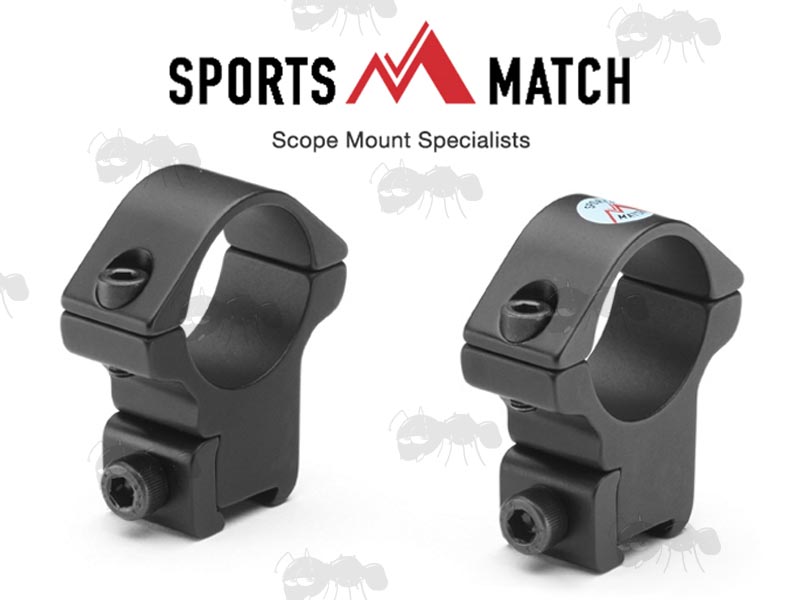 TO1C Sportsmatch 9.5-10.5mm Dovetail Two Piece Medium Height 25mm Diameter Scope Mounts