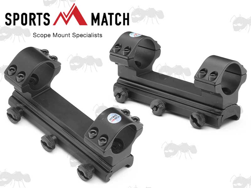 DM80 Sportsmatch Dampa Weaver / Picatinny Rail One Piece High Profile 25mm Diameter Scope Rings