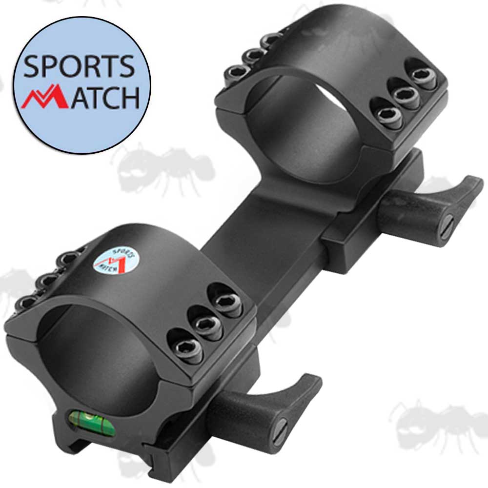 OP91 Sportsmatch Weaver / Picatinny Medium-Profile Quick-Release Lever One Piece 30mm Scope Rings Mount