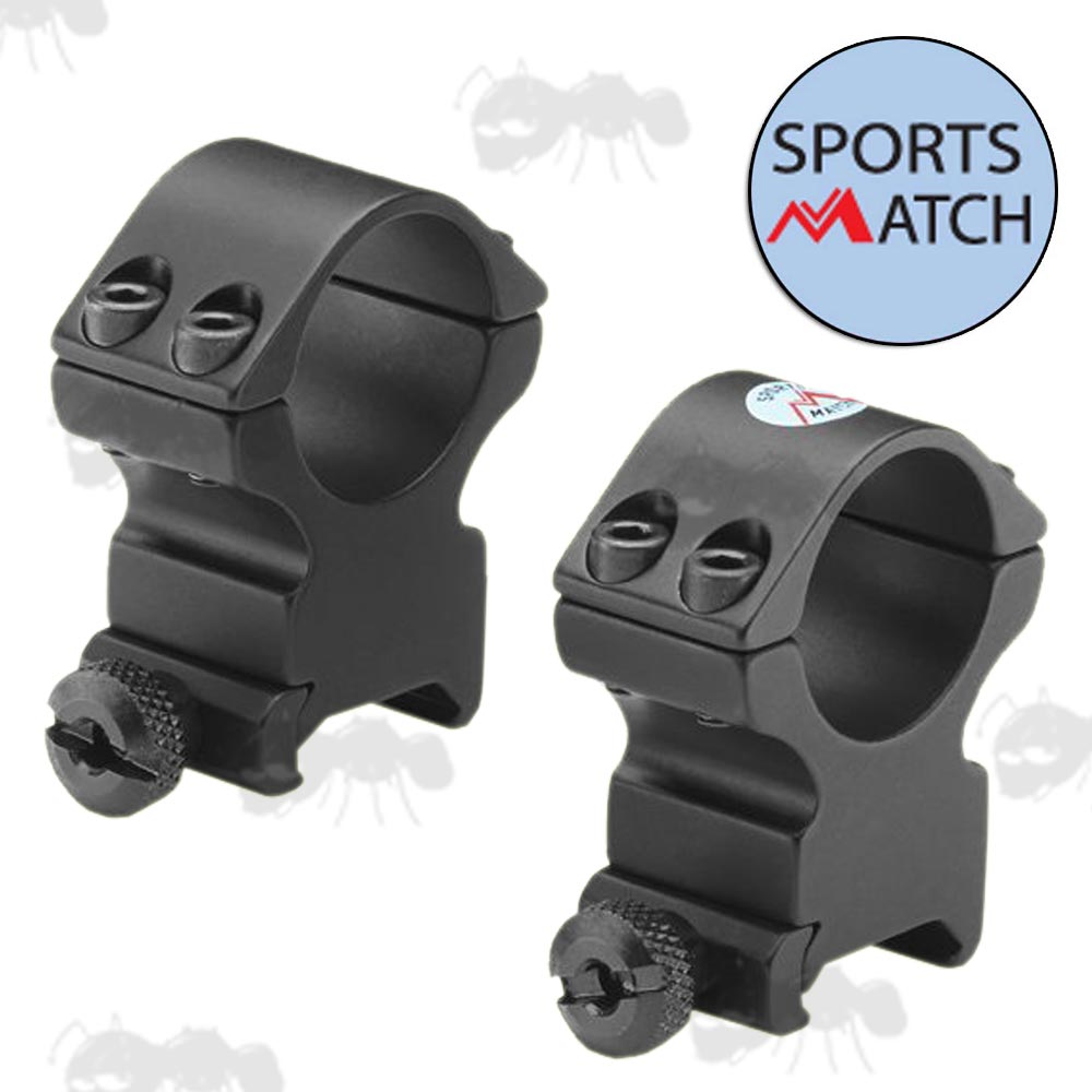 HTO76 Sportsmatch Weaver / Picatinny Medium-Profile 25mm Scope Rings