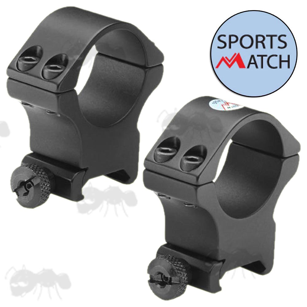 HTO67C Sportsmatch Weaver / Picatinny High-Profile 30mm Scope Rings