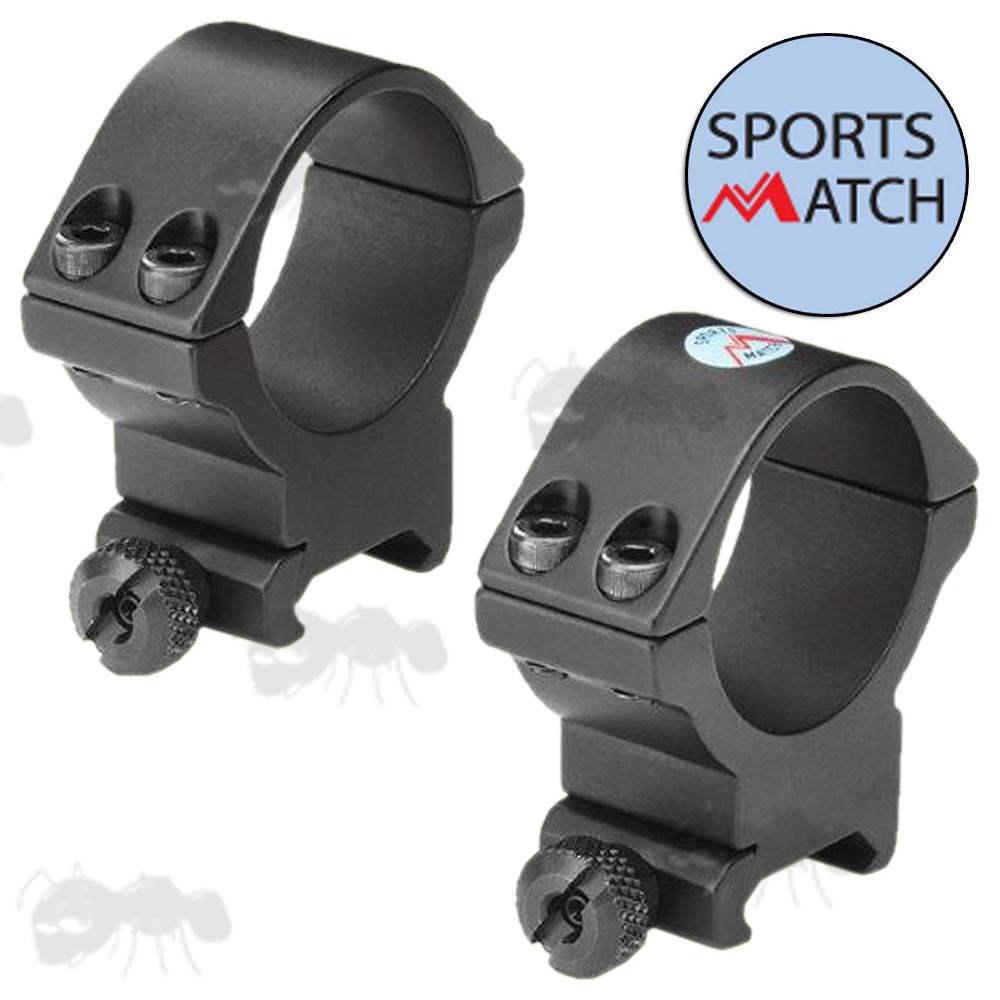 HTO89 Sportsmatch Weaver / Picatinny High-Profile 34mm Scope Rings