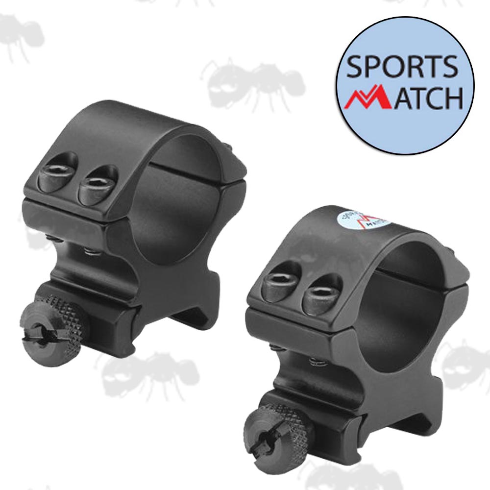 TO54C Sportsmatch Weaver / Picatinny Medium-Profile 25mm Scope Rings