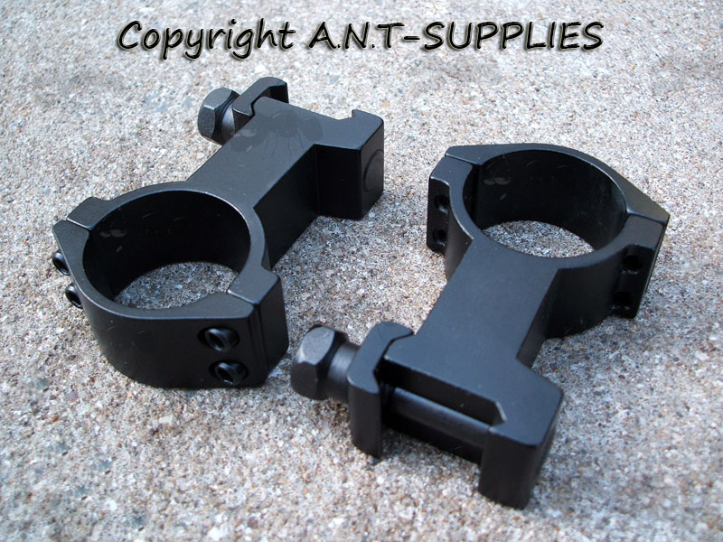 Extra High Double Clamped 30mm Scope Rings for Weaver / Picatinny Rails