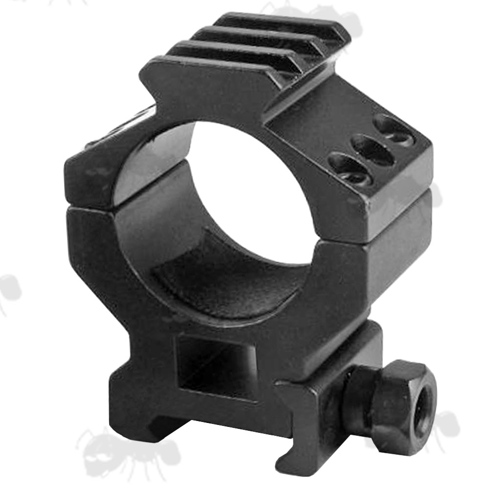 Heavy-Duty Triple Clamped Low Profile 30mm Scope Ring Mount for Weaver / Picatinny Rails with Rail Head