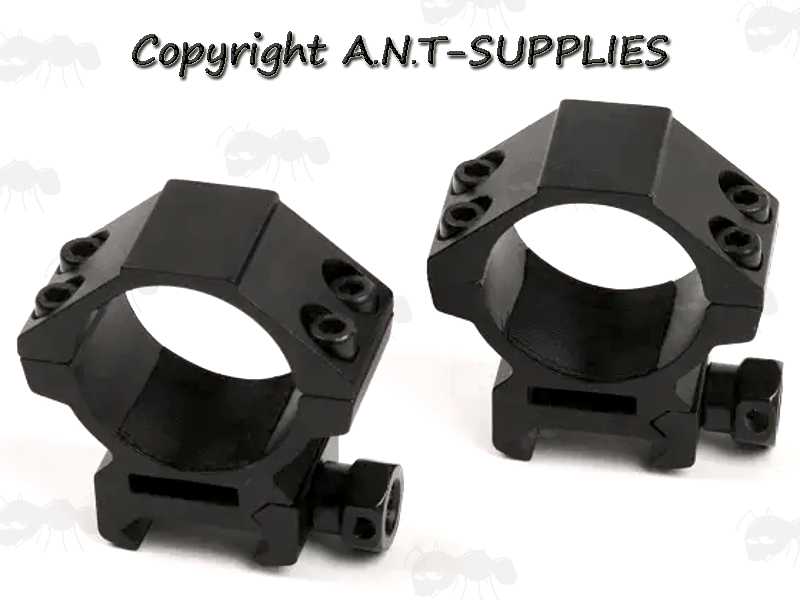 Low-Profile Double Clamped 30mm Scope Ring for Weaver / Picatinny Rails