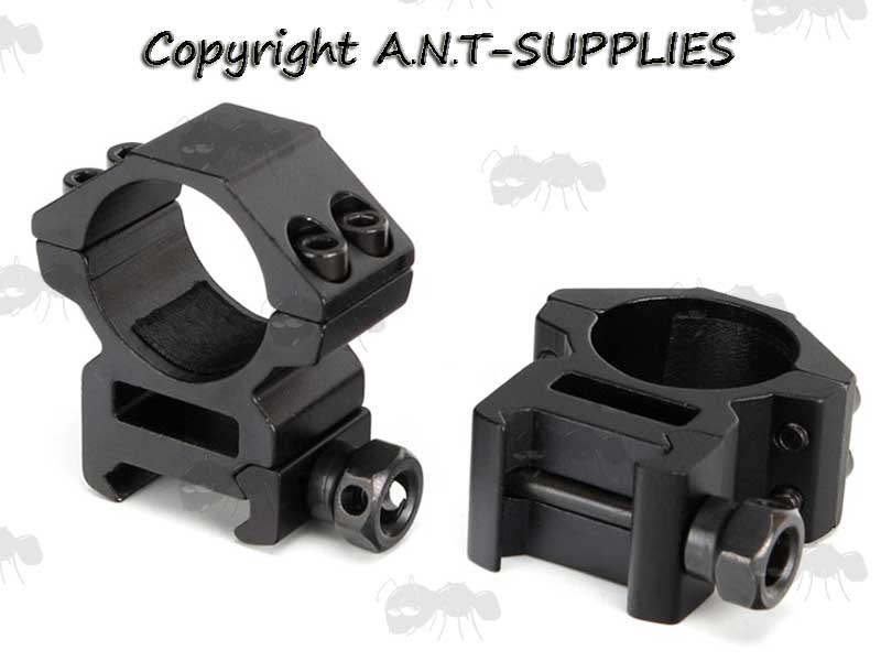 Medium-Profile Double Clamped 25mm Scope Ring for Weaver / Picatinny Rails