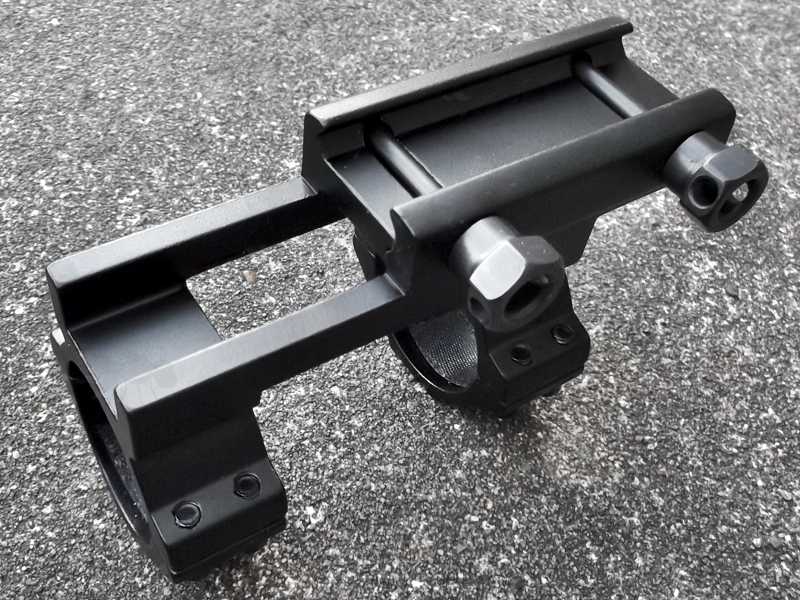 Base Rail Fitting View of The One Piece Forward Reach 25mm Scope Ring Mount for Weaver / Picatinny Rails