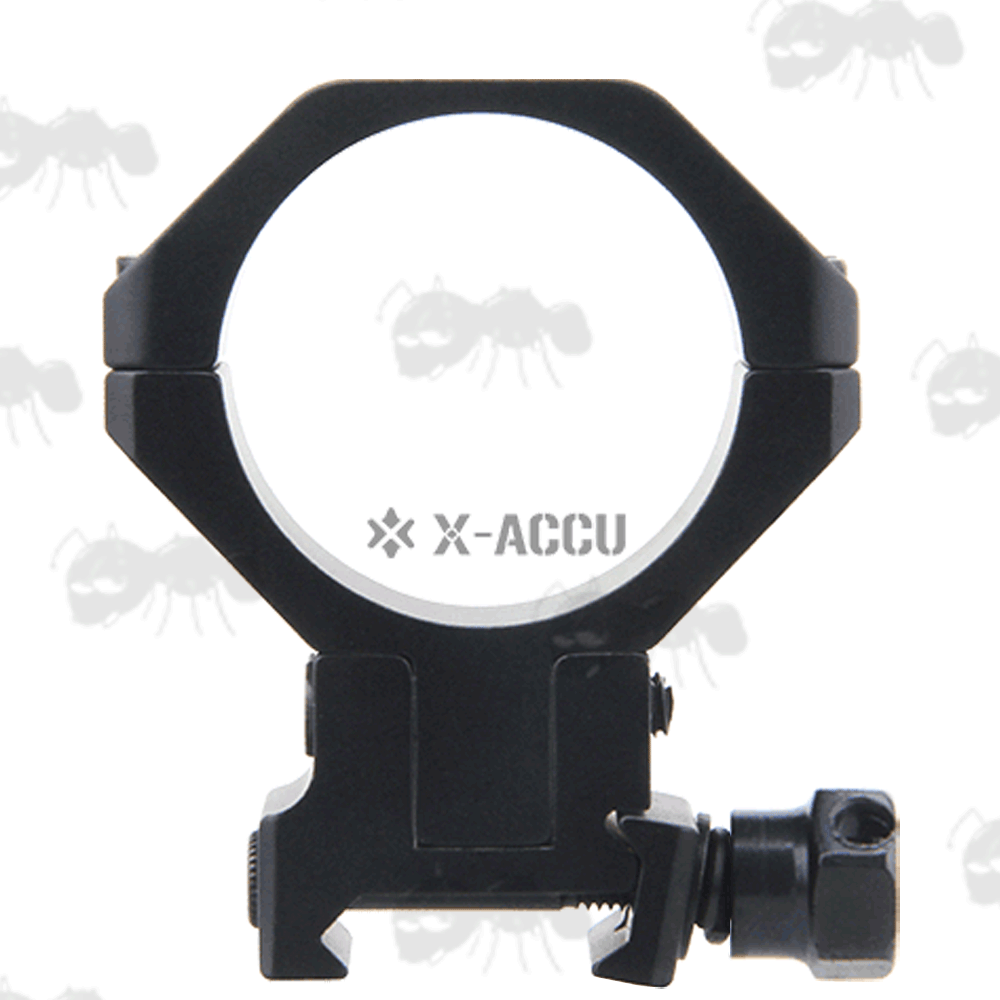 Animated View of The Triple Clamped X-Accu Weaver / Picatinny Scope Mounts with Adjustable Elevation 34mm Diameter Rings