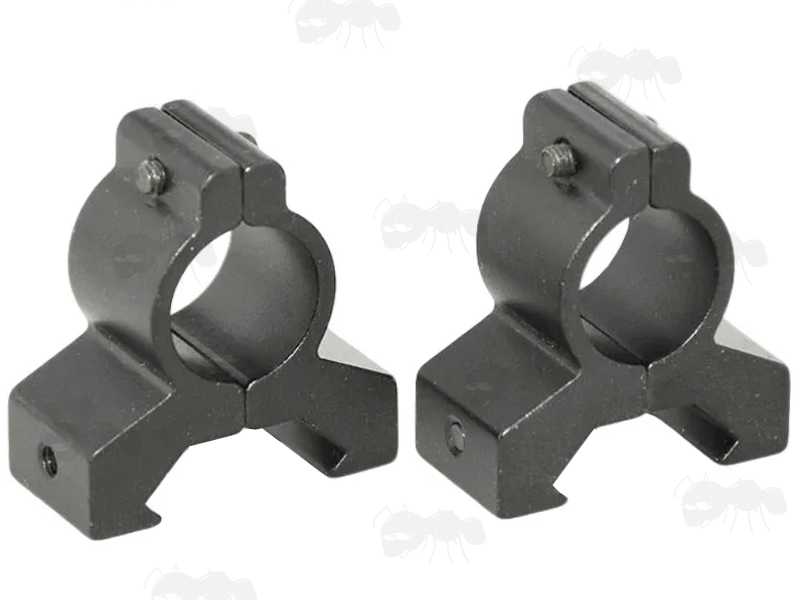 Low-Profile Vertical Split 15mm Scope Ring Mounts for Weaver / Picatinny Rails