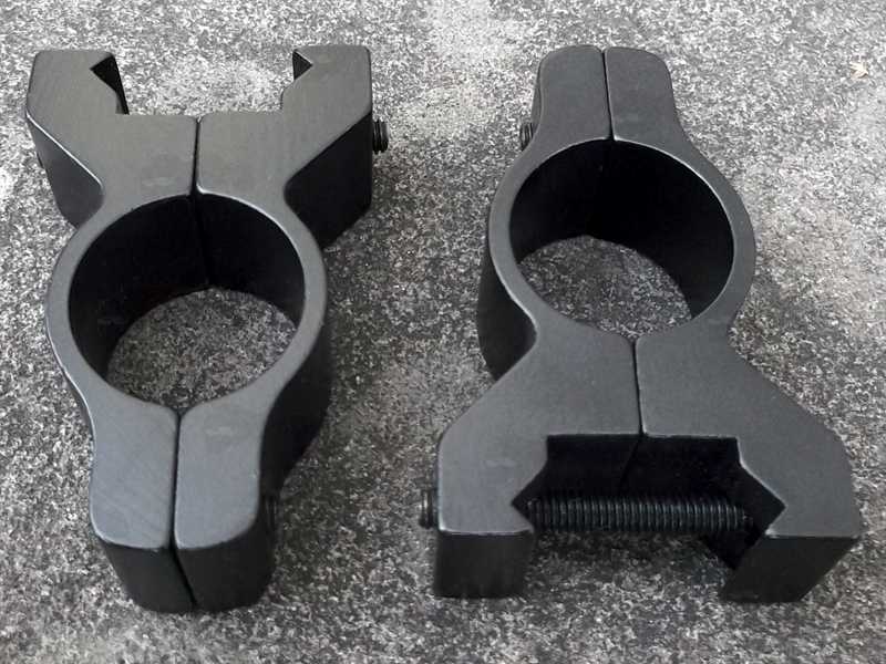 Low-Profile Vertical Split 19mm Scope Ring Mounts for Weaver / Picatinny Rails