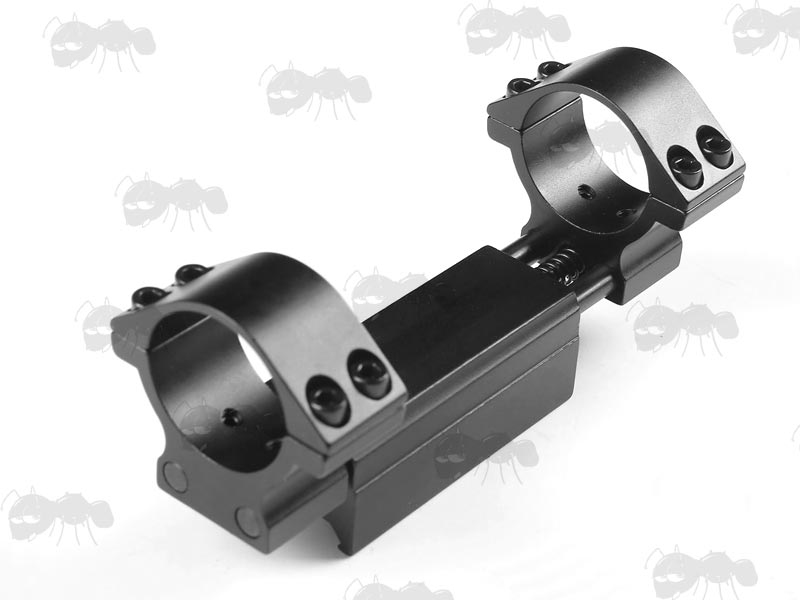 One Piece Scope Mount with Recoil-Damper Spring System for Weaver / Picatinny Rails