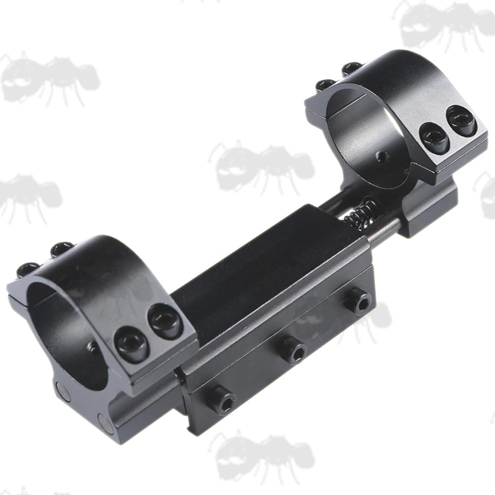 One Piece Scope Mount with Recoil-Damper Spring System for Weaver / Picatinny Rails