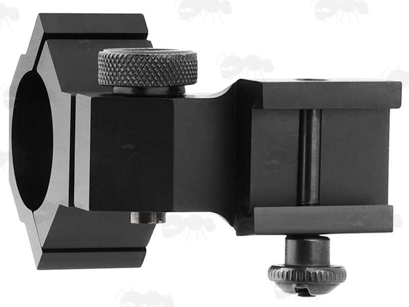 Base Fitting View of The 25mm Laser Illuminator Low Profile Mount with Weaver / Picatinny Fitting