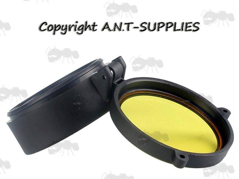 AnTac Yellow See Through Cap Cover for Rifle Scope Lens Protection