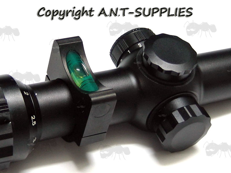 Anti Cant Spirit Level on a Rifle Scope