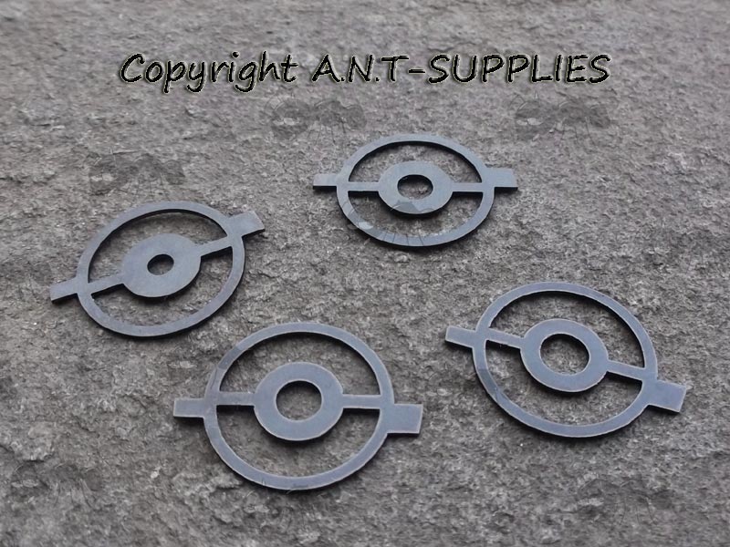 Set of Four Metal Globe Sight Element Apertures, 2.6mm, 3.8mm, 4.0mm and 4.4mm