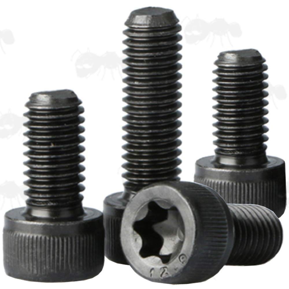 Pack of Four Metric Thread Replacement Scope Rail / Mount Torx Screws with T15 Heads
