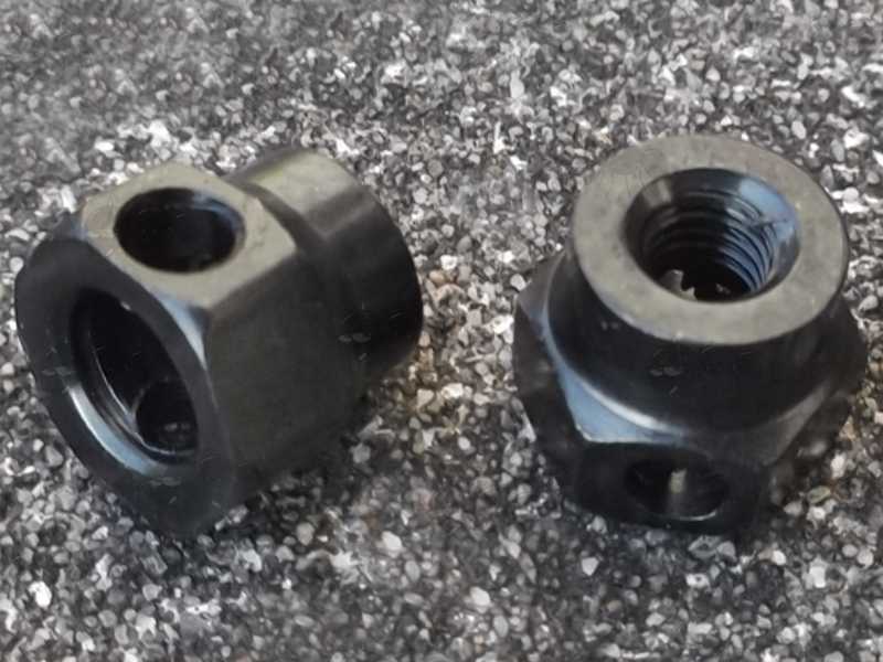 Pair of Black Finished M5 Thread Hex Thumb Nuts