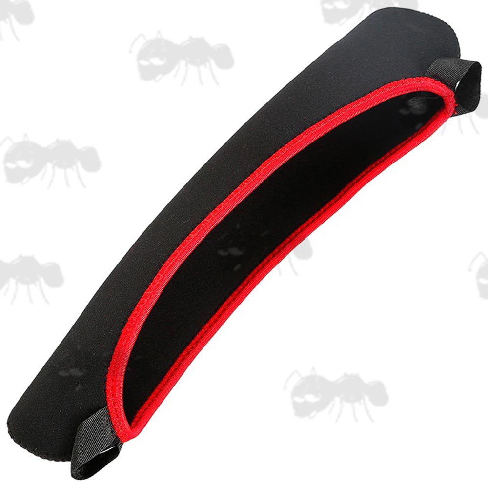 Black Neoprene Rifle Scope Cover with Red Trim
