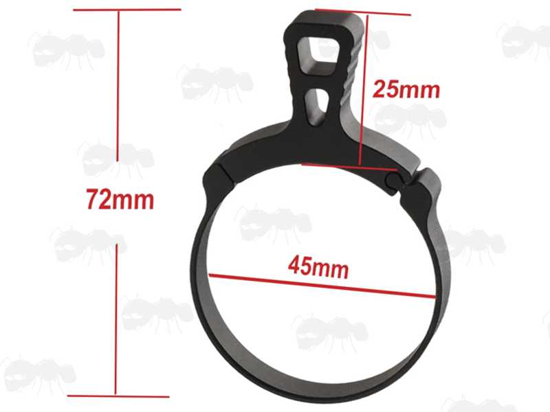 Black Aluminium Upgrade Throw Lever with 45mm Inner Diameter