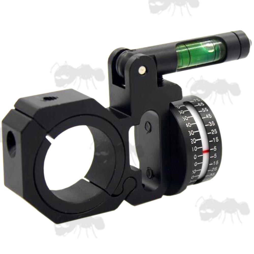 Right-Handed Rifle Scope Tube Fitting Angle Indicator with Swing Out Spirit Level