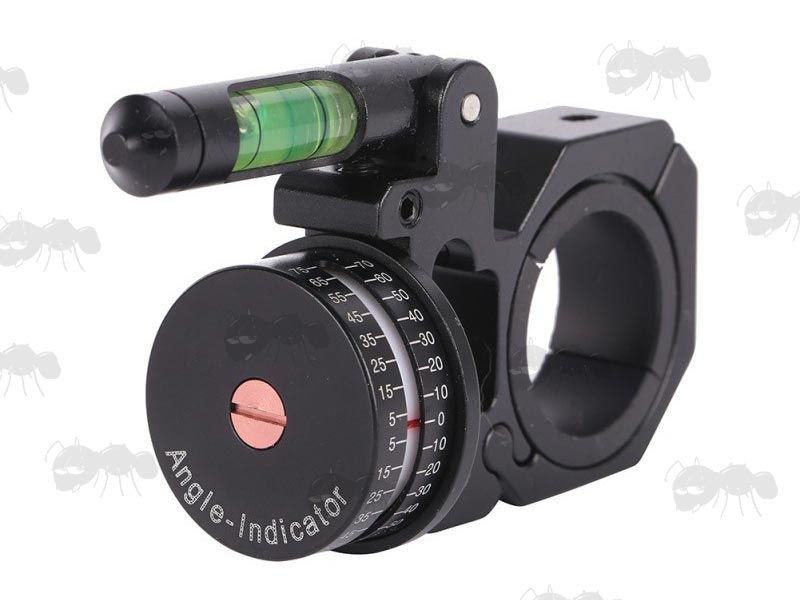 Left-Side Fitting Right-Handed Rifle Scope Tube Fitting Angle Indicator with Swing Out Spirit Level