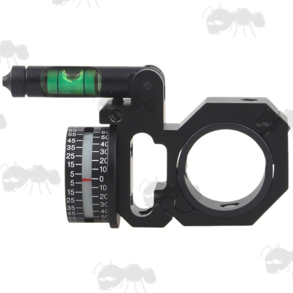 Left-Side Fitting Right-Handed Rifle Scope Tube Fitting Angle Indicator with Swing Out Spirit Level