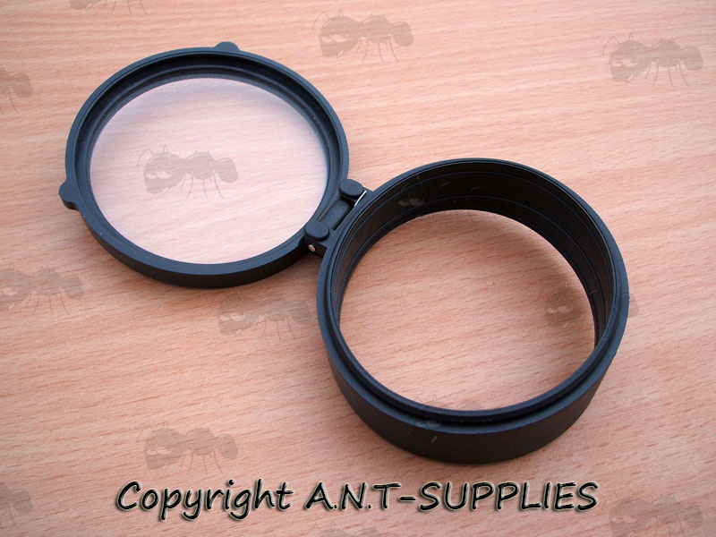 Clear Lens Flip Up Cover for 63mm Diameter Telescopic Rifle Scopes