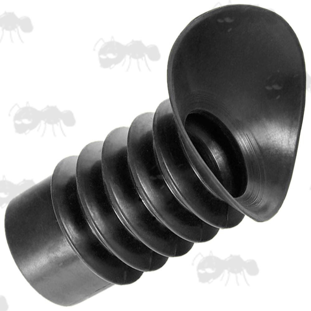 Black Recoil Rubber Concertina Pigs Ear Scope Eyepiece with 34mm Fitting
