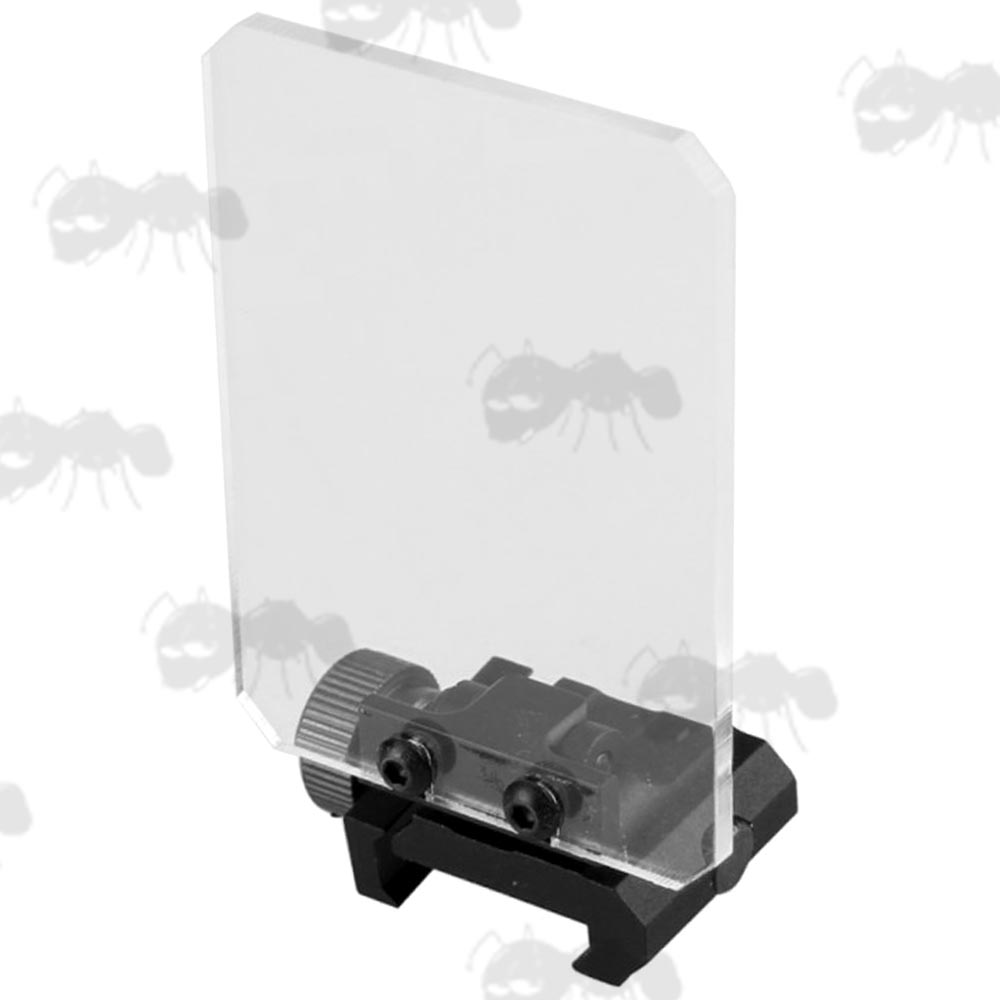Rail Mount with Rectangular Clear Screen Sight Lens Protector Shield