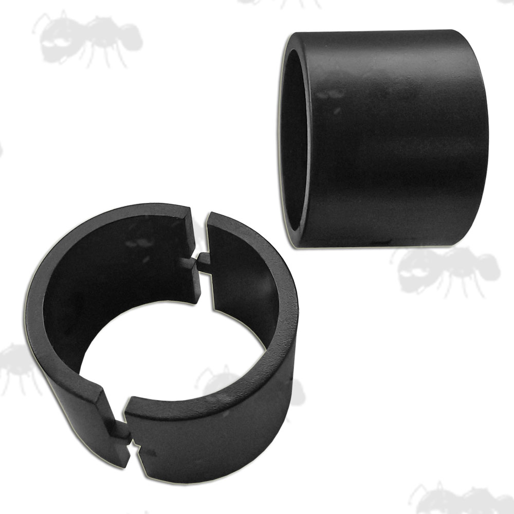 Pair of Plastic 30mm to 25mm Scope Ring Size Adapters for Double Clamped Wide Mounts