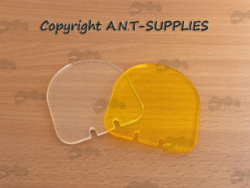 Spare Clear and Amber Airsoft Sight Flip-up Lens Shields