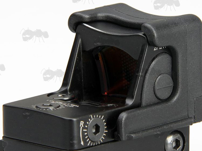 Fitted Black Coloured Airsoft Trijicon RMR Style Anti-Reflection Device Killflash